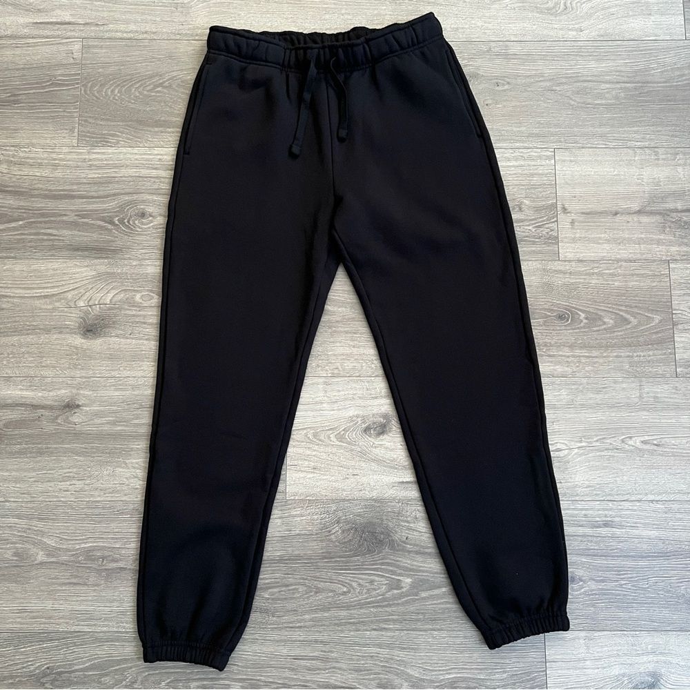 AMERICAN GIANT Womens Classic Sweatpants Medium Black Joggers Fleece Midweight